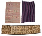 GROUP (3) AFRICAN TRIBAL TEXTI