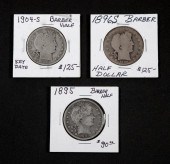 GROUP, 3 BARBER HALF DOLLAR CO