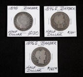 GROUP, 3 BARBER HALF DOLLAR CO