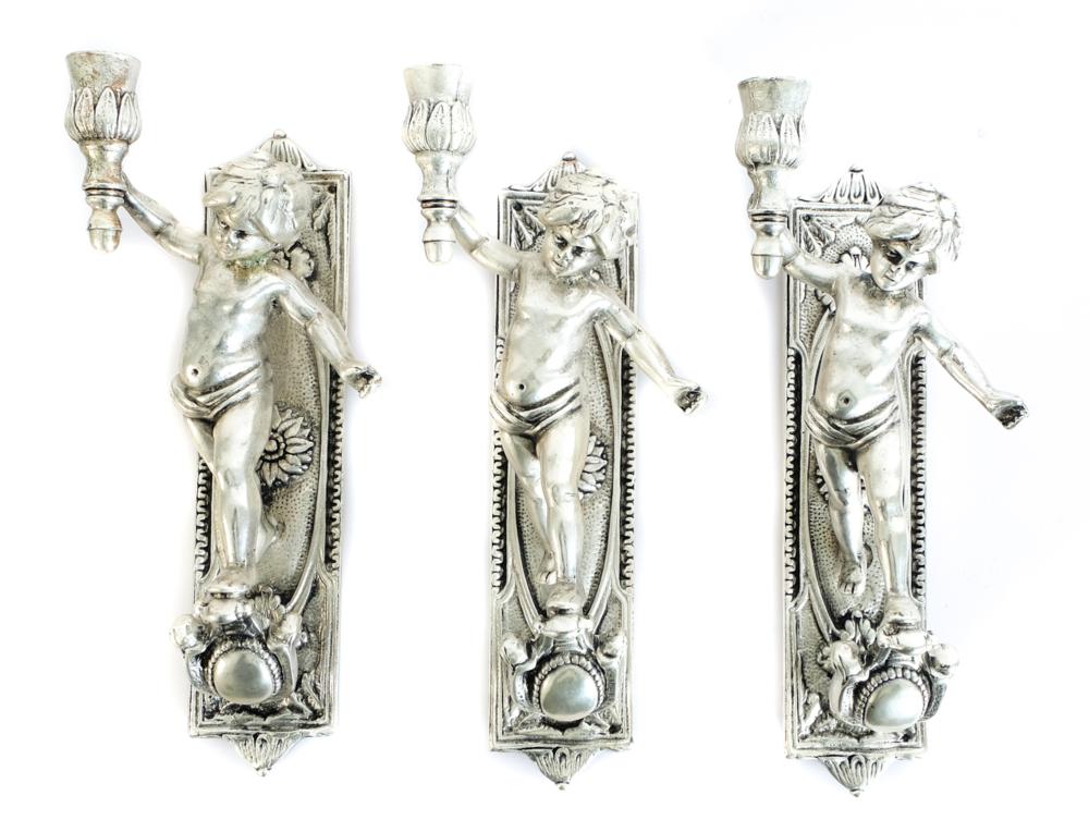 GROUP, 3 ITALIAN SILVER METAL