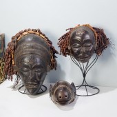 GROUP (3) NICELY CARVED CHOKWE