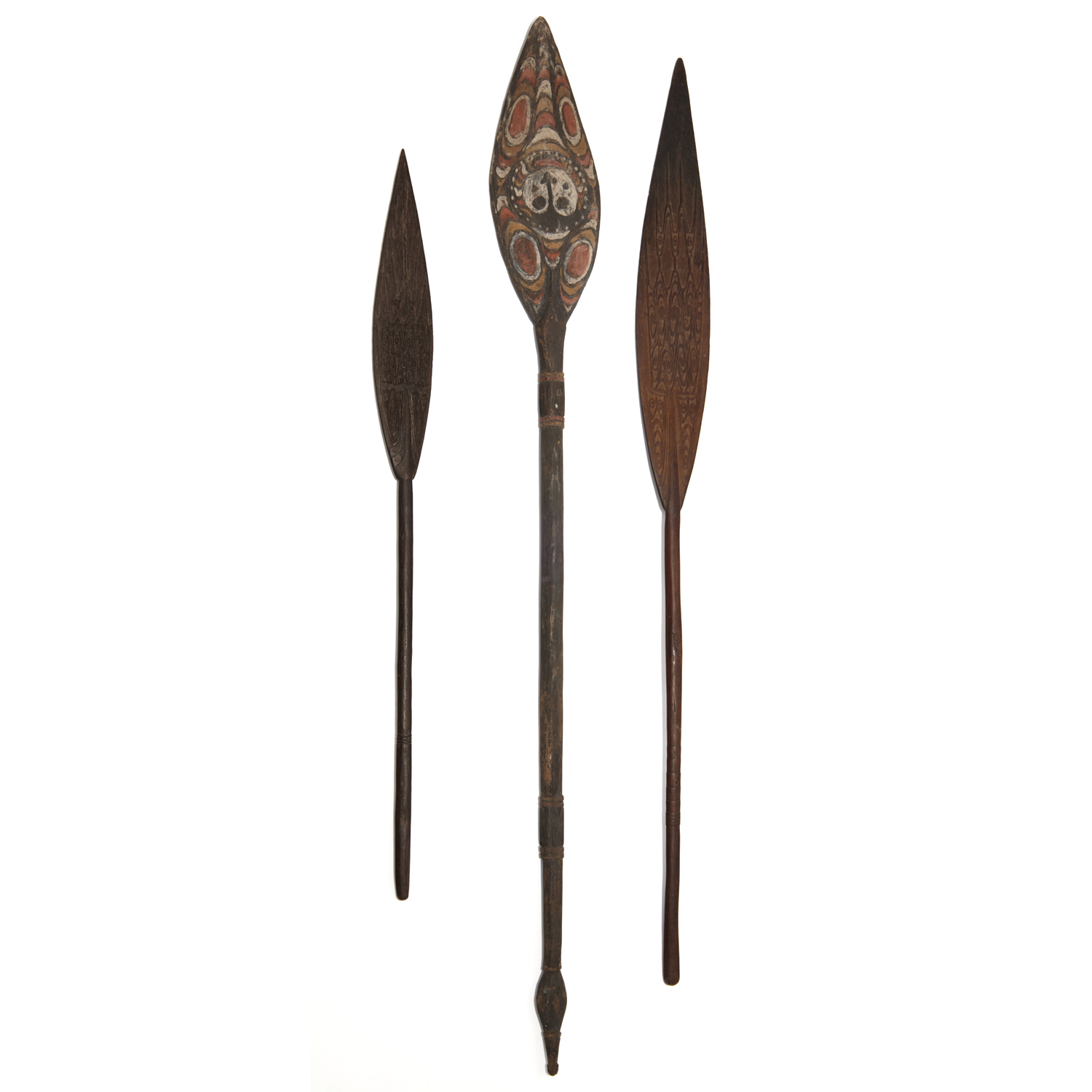 GROUP (3) OCEANIC CARVED WOOD