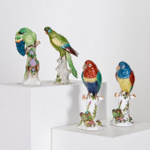 GROUP (4) MEISSEN STYLE PORCEL