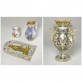 GROUP (4) PIECES ITALIAN MAJOL