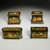 GROUP (4) RUSSIAN LACQUER BOXE