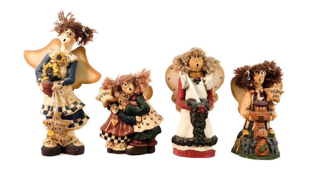 GROUP, 4 VINTAGE DIANA ZUFALL ANGEL