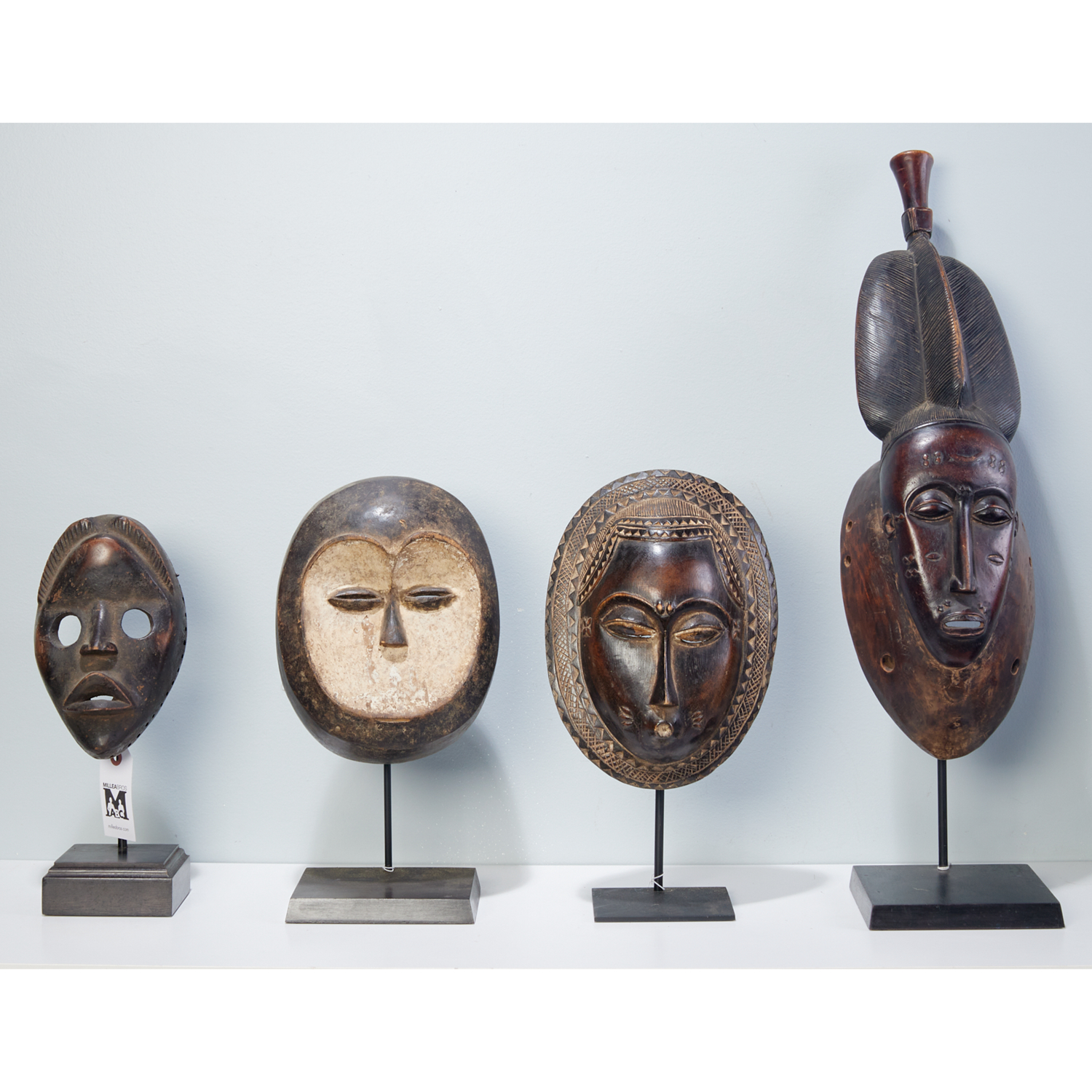 GROUP (4) WEST AFRICAN CARVED