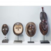 GROUP (4) WEST AFRICAN CARVED