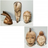 GROUP (5) AFRICAN POLYCHROMED