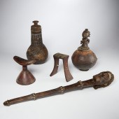 GROUP (5) AFRICAN TRIBAL OBJEC
