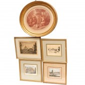 GROUP (5) ENGRAVINGS, 18TH/19T
