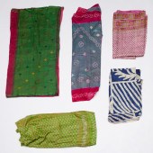 GROUP (5) INDIAN SILK SARIS 21