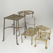 GROUP (5) LARGE ANTIQUE BRASS