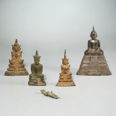 GROUP (5) THAI BUDDHIST FIGURE