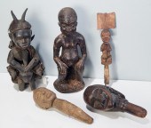 GROUP (5) WEST AFRICAN CARVING