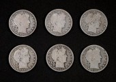 GROUP, 6 BARBER HALF DOLLAR CO