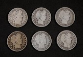 GROUP, 6 BARBER HALF DOLLAR CO