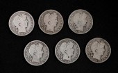 GROUP, 6 BARBER HALF DOLLAR CO