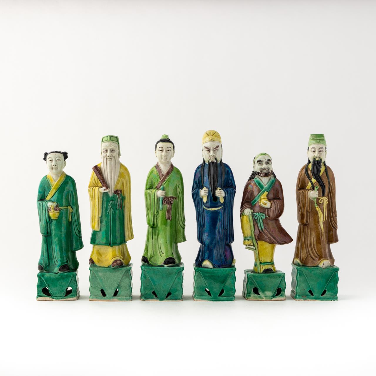GROUP 6 CHINESE SANCAI GLAZED