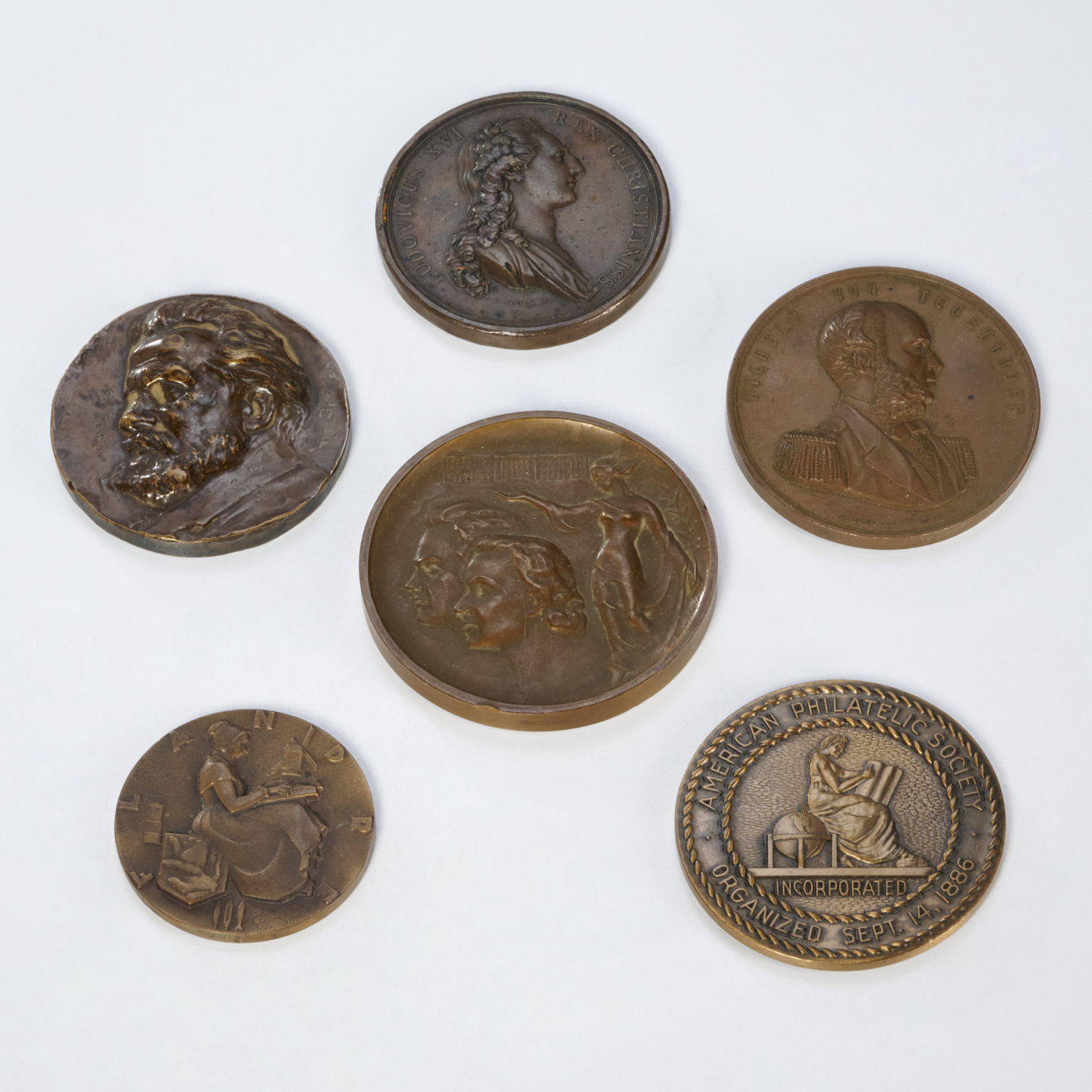 GROUP (6) HISTORICAL BRONZE