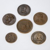GROUP (6) HISTORICAL BRONZE ME