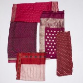 GROUP (6) INDIAN SILK SARIS Ap