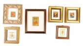 GROUP, 6 MINIATURE 23KT GOLD L