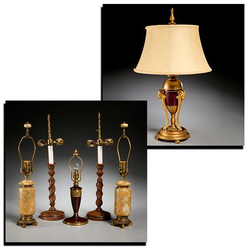 GROUP (6) TABLE LAMPS, INCL.