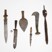 GROUP (6) TRIBAL EDGED WEAPONS
