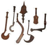 GROUP (7) AFRICAN FORGED IRON