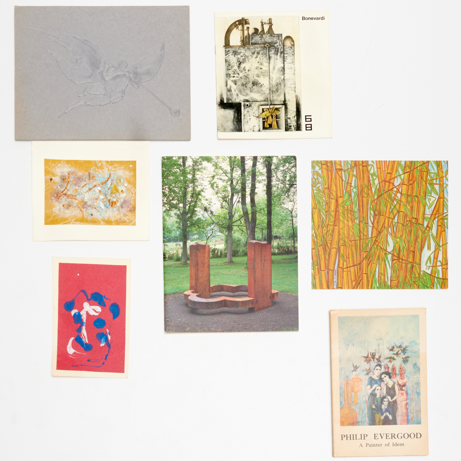 GROUP (7) ARTIST SIGNED CARDS &