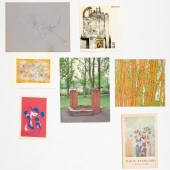 GROUP (7) ARTIST SIGNED CARDS