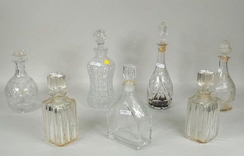 GROUP 7 CLEAR GLASS CUT, PRESSED