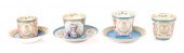GROUP, 7 PCS SEVRES PORCELAIN