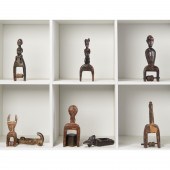 GROUP (8) AFRICAN FIGURAL HEDD