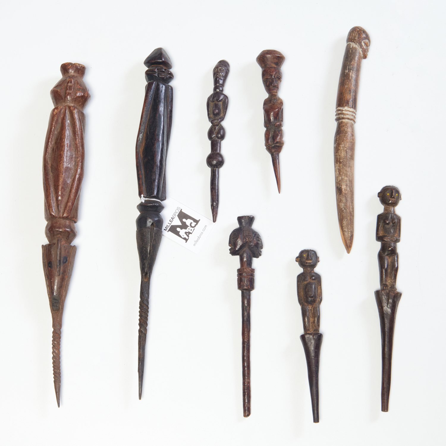 GROUP (8) AFRICAN SPIKED FIGURES