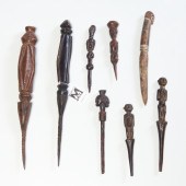 GROUP (8) AFRICAN SPIKED FIGUR