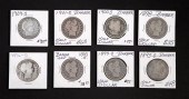 GROUP, 8 BARBER HALF DOLLAR CO