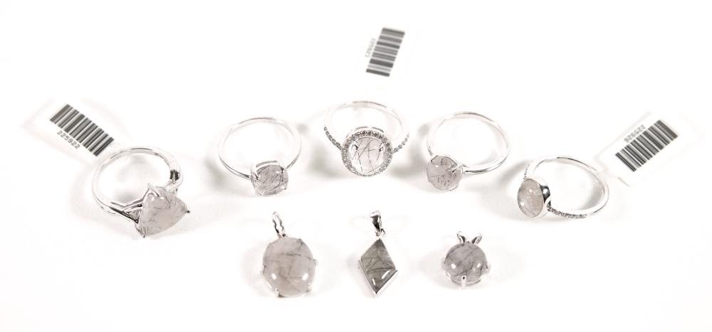 GROUP, 8 NEW 925 RUTILATED QUARTZ