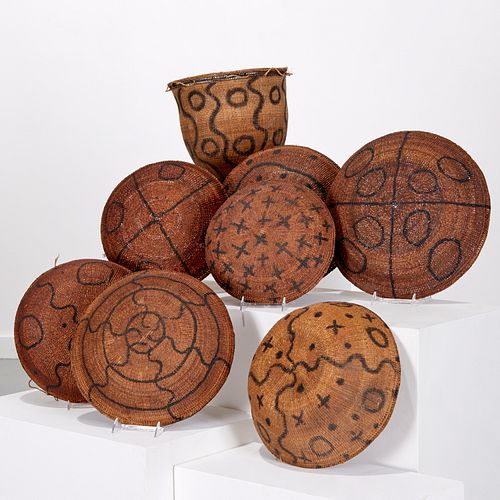 GROUP (8) SOUTH AMERICAN BASKETS,