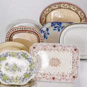 GROUP (9) ENGLISH IRONSTONE PL