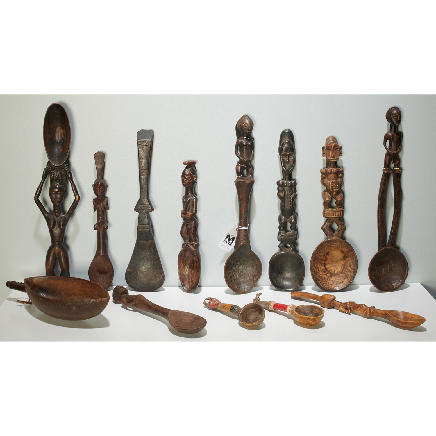 GROUP AFRICAN CARVED WOOD SPOONS