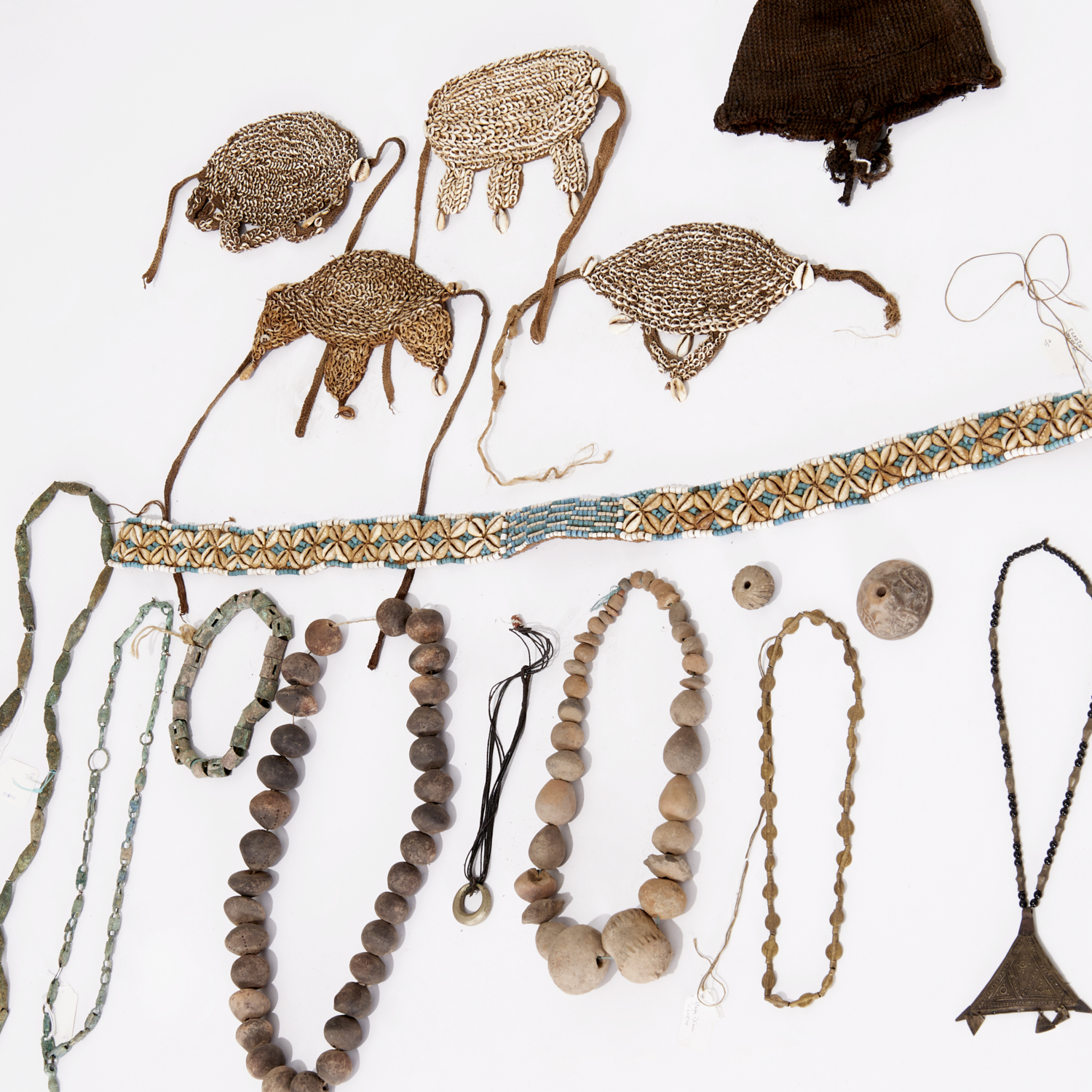 GROUP AFRICAN TRIBAL JEWELRY AND