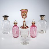 GROUP ANTIQUE BOHEMIAN AND ENA