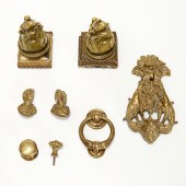 GROUP ANTIQUE BRASS ARCHITECTU