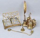 GROUP ANTIQUE BRASS DESK ITEMS