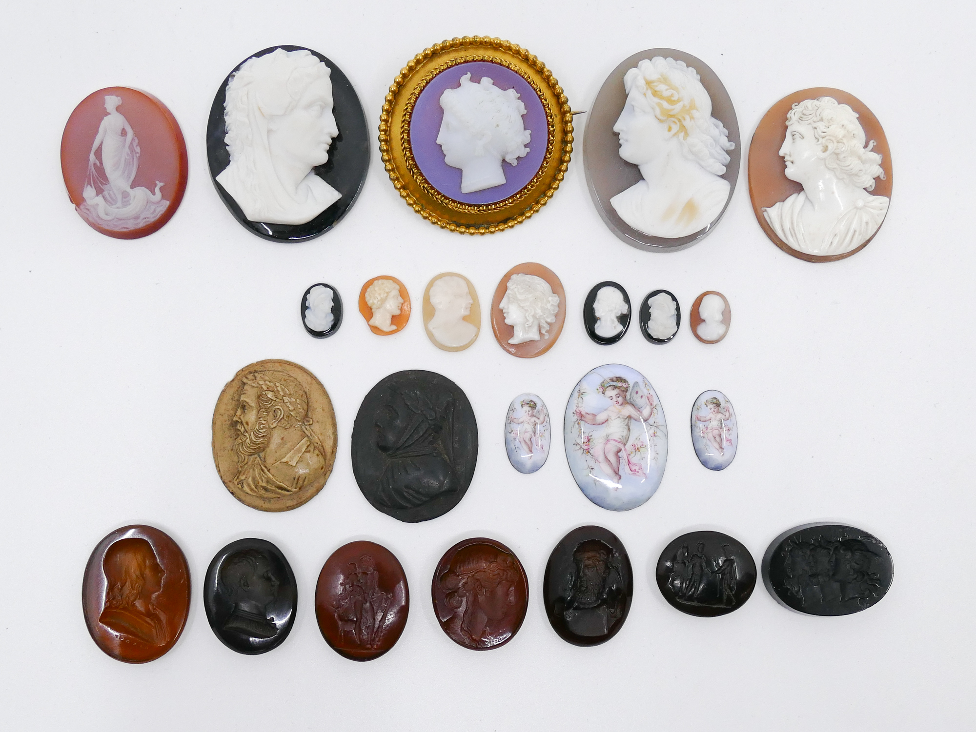 Group Antique Cameo, Intaglio,