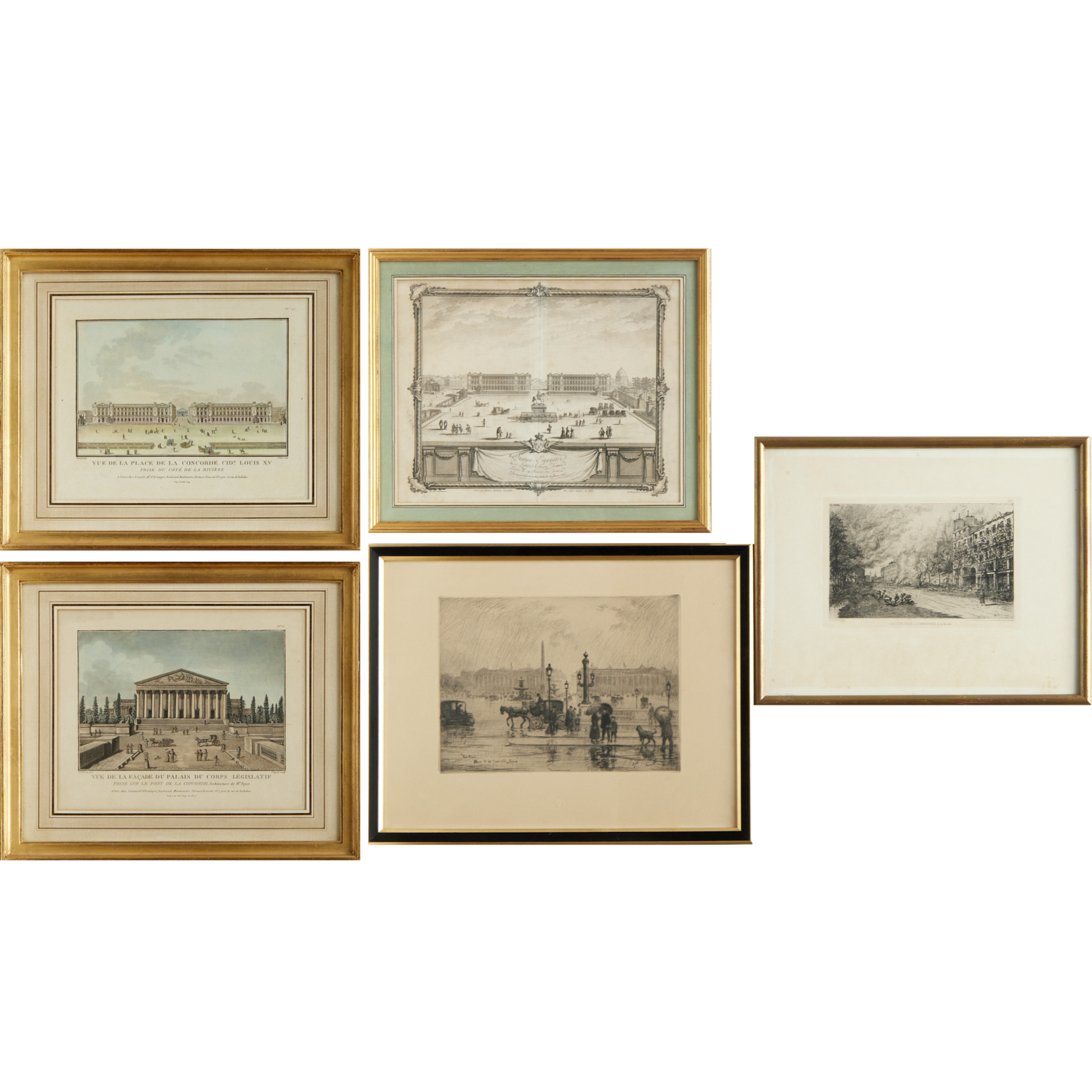 GROUP ANTIQUE FRENCH ETCHINGS &