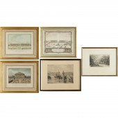 GROUP ANTIQUE FRENCH ETCHINGS