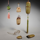 GROUP ANTIQUE SHAGREEN CASES &